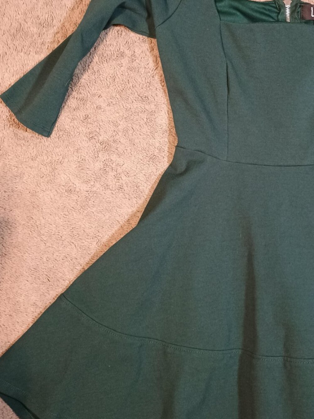 Lulus/Skater Dress/Womens XS/Hunter Green/Spinning Around Mini Date Night Cottag - Picture 6 of 12